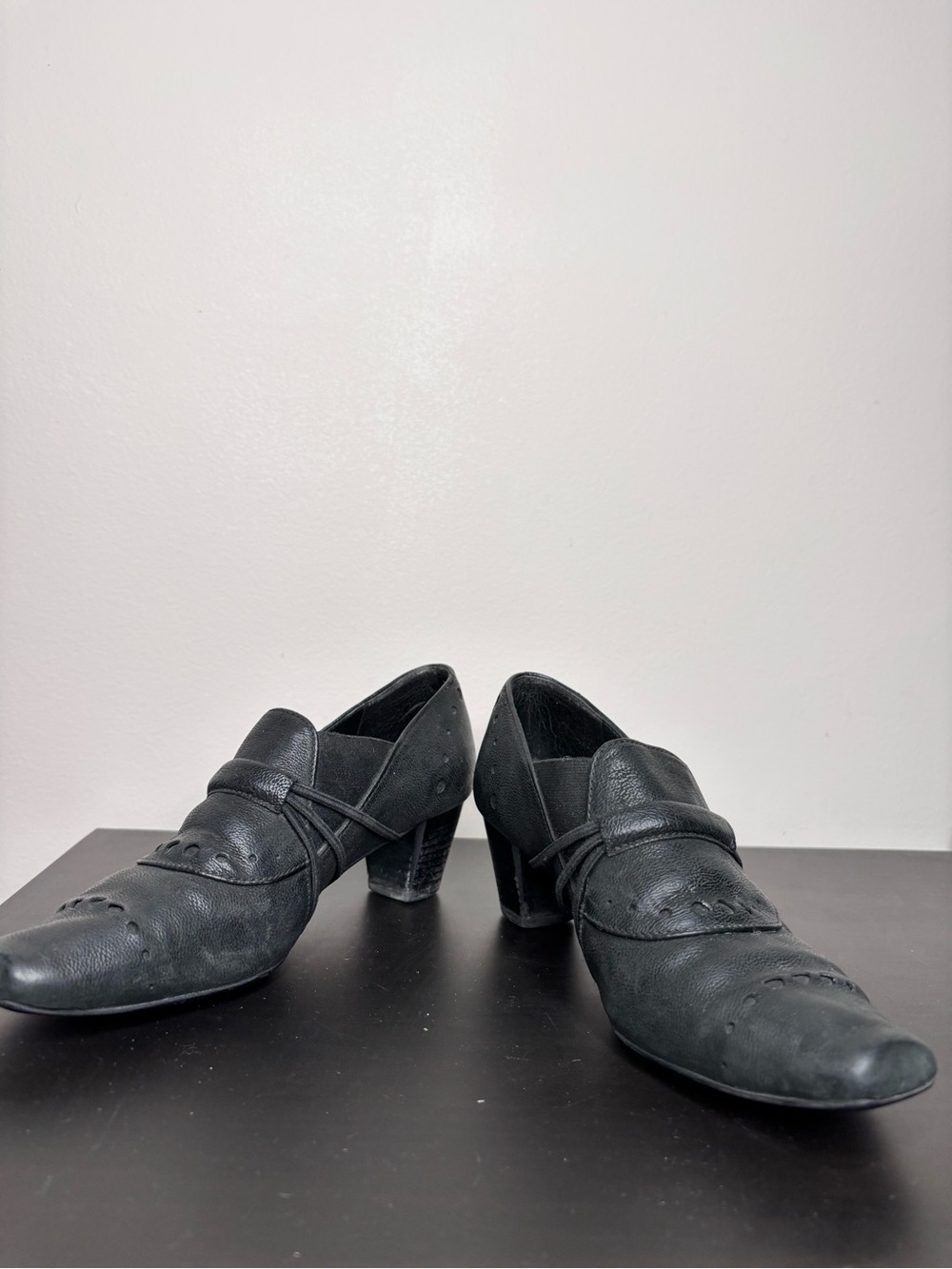 Hogl Leather Heels Booties Black Size 37 - Picture 12 of 14